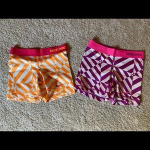 Nike dri fit spandex shorts